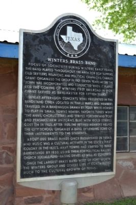 Winters Brass Band Marker image. Click for full size.