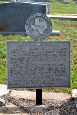 Robert Cooke, M.D. Marker. Click for full size. Robert Cooke, M.D. Marker image. Click for full size.