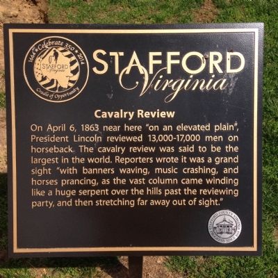 Cavalry Review Marker. Click for full size. Cavalry Review Marker image. Click for full size.