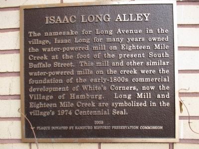 Isaac Long Alley Marker image. Click for full size.
