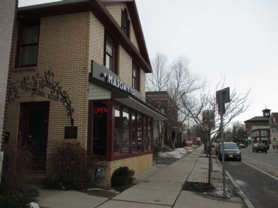 Marker on East Side of 52 Main Street. Click for full size. Marker on East Side of 52 Main Street image. Click for full size.
