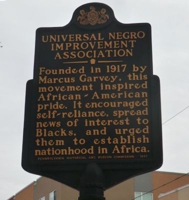 Universal Negro Improvement Association Marker image. Click for full size.