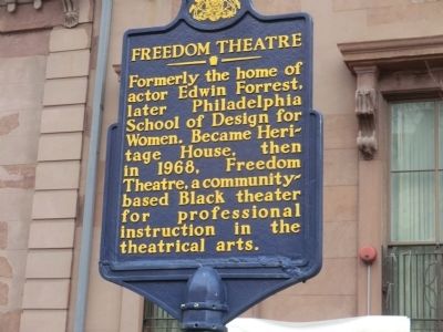Freedom Theatre Marker image. Click for full size.