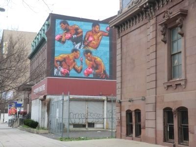 Mural on the Freedom Theatre Building image. Click for full size.