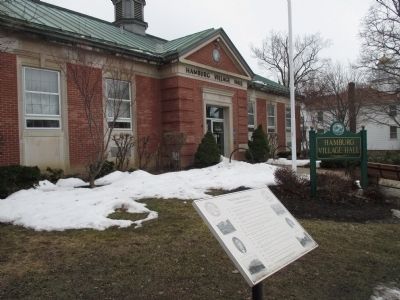 The Village of Hamburg Marker and Offices image. Click for full size.
