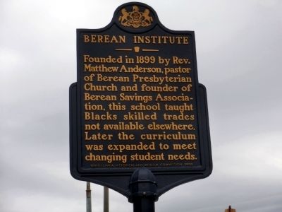 Berean Institute Marker image. Click for full size.