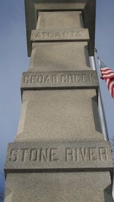 Civil War Memorial Battles. Click for full size. Civil War Memorial Battles image. Click for full size.