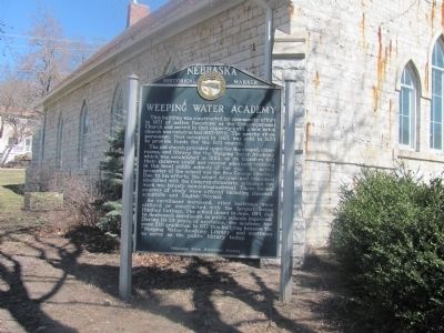 Weeping Water Academy Marker image. Click for full size.