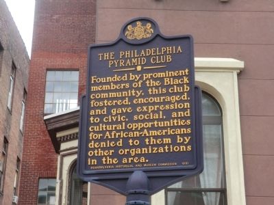 The Philadelphia Pyramid Club Marker image. Click for full size.