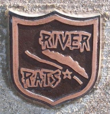 River Rats Emblem on Red River Valley Fighter Pilots Association on Vietnam Memorial image. Click for full size.