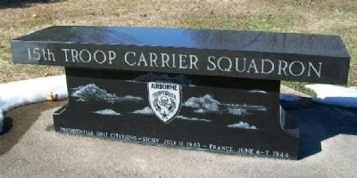 15th Troop Carrier Squadron Bench (Side A) image. Click for full size.