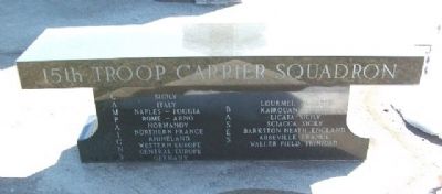 15th Troop Carrier Squadron Bench (Side B) image. Click for full size.