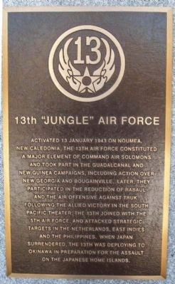 13th “Jungle” Air Force Marker image. Click for full size.