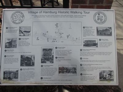 Village of Hamburg Historic Walking Tour Marker image. Click for full size.