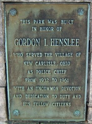 Gordon I. Henslee Marker image. Click for full size.