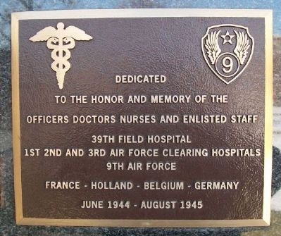 39th Field Hospital Marker. Click for full size. 39th Field Hospital Marker image. Click for full size.