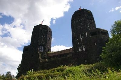 West Bank towers of Ludendorff Bridge at Remagen. image. Click for full size.