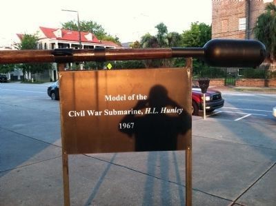 The Civil War Submarine, <i> H.L. Hunley</i> Marker image. Click for full size.