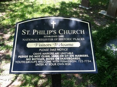 St. Philip's Church Marker image. Click for full size.