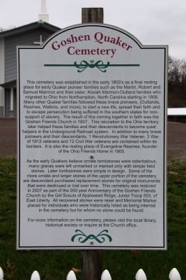 Goshen Quaker Cemetery Marker image. Click for full size.