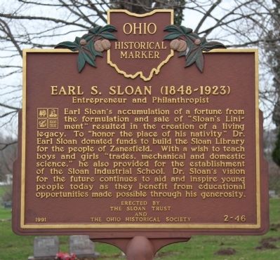 Earl S. Sloan (1848-1923) Marker. Click for full size. Earl S. Sloan (1848-1923) Marker image. Click for full size.
