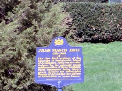 Julian Francis Abele Marker. Click for full size. Julian Francis Abele Marker image. Click for full size.