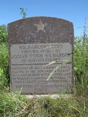 Wilbarger's Bend Marker. Click for full size. Wilbarger's Bend Marker image. Click for full size.