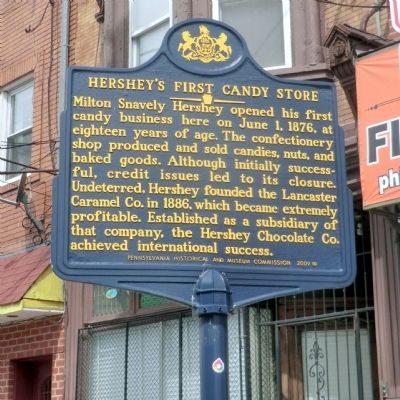 Hershey's First Candy Store Marker image. Click for full size.