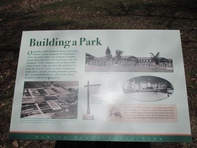 Building a Park Marker image. Click for full size.