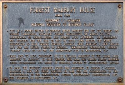 Forrest Marbury House Marker image. Click for full size.
