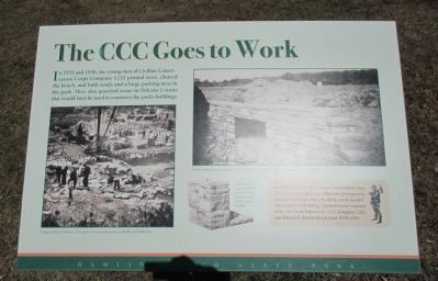 The CCC Goes to Work Marker. Click for full size. The CCC Goes to Work Marker image. Click for full size.
