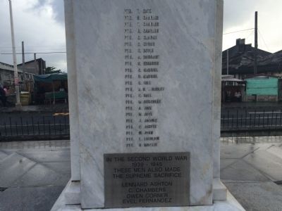 Saint Vincent World War I Monument Marker, north side. Click for full size. Saint Vincent World War I Monument Marker, north side image. Click for full size.