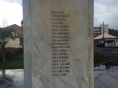 Saint Vincent World War I Monument Marker, west side. Click for full size. Saint Vincent World War I Monument Marker, west side image. Click for full size.