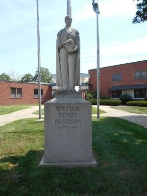 William Henry Harrison Statue by Vincennes University Marker image. Click for full size.
