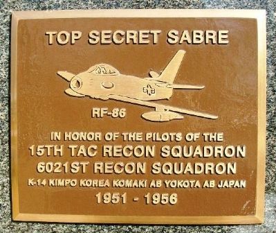 15th Tac Recon Squadron, 6021st Recon Squadron Marker image. Click for full size.
