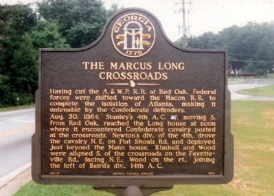 The Marcus Long Crossroads Marker image. Click for full size.