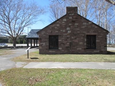 East Side of West Shelter and Marker. Click for full size. East Side of West Shelter and Marker image. Click for full size.