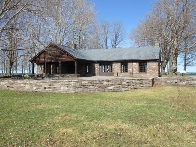 South Side of West Shelter and Marker. Click for full size. South Side of West Shelter and Marker image. Click for full size.