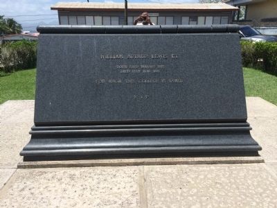Reverse of William Arthur Lewis Marker image. Click for full size.