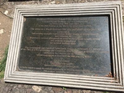 The Pitons World Heritage Site Marker image. Click for full size.