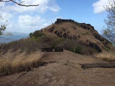 Musket Redoubt seen from higher up on the walk to Signal Peak. image. Click for full size.