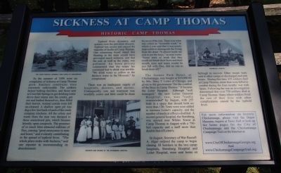 Sickness at Camp Thomas Marker image. Click for full size.