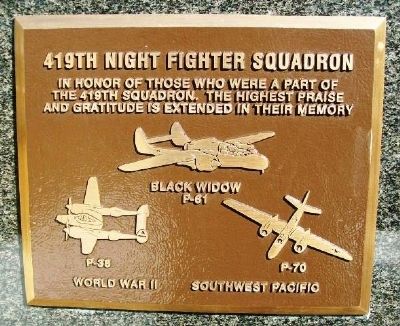 419th Night Fighter Squadron Marker image. Click for full size.