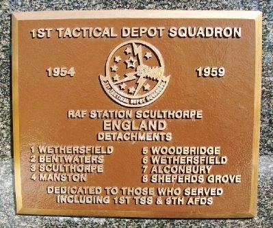 1st Tactical Depot Squadron Marker. Click for full size. 1st Tactical Depot Squadron Marker image. Click for full size.
