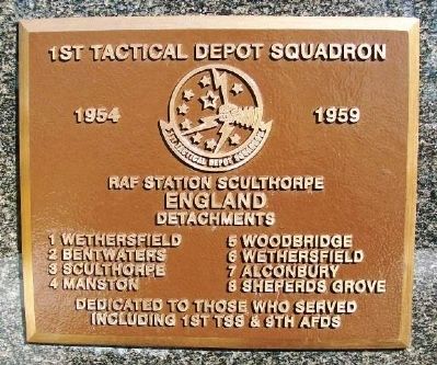 1st Tactical Depot Squadron Marker image. Click for full size.
