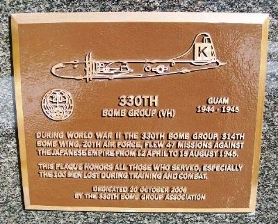 330th Bomb Group (VH) Marker image. Click for full size.