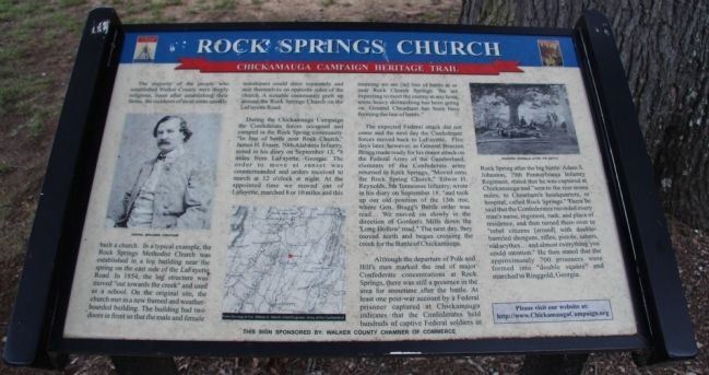 Rock Springs Church Marker image. Click for full size.