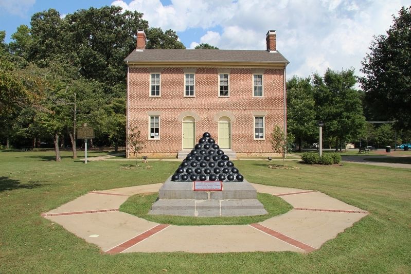 Bragg's Headquarters Shell Monument. Click for full size. Bragg's Headquarters Shell Monument image. Click for full size.