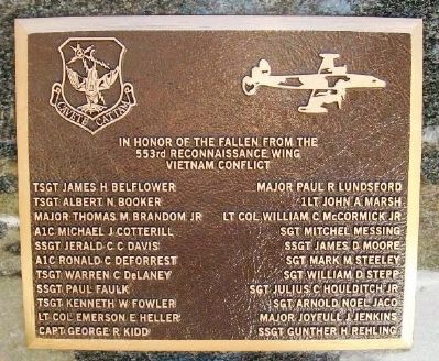 553rd Reconnaissance Wing's Vietnam Fallen Marker image. Click for full size.