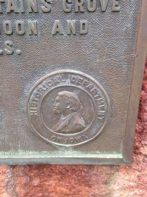 Marker Detail - Historical Department of Iowa Insignia. Click for full size. Marker Detail - Historical Department of Iowa Insignia image. Click for full size.